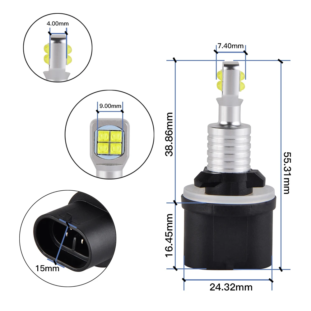 

Bevinsee Car Daytime Running Lights Bulbs Auto led Car For Chevrolet Astro 1990 1991 1992 1993 1994 6500K led Lamps
