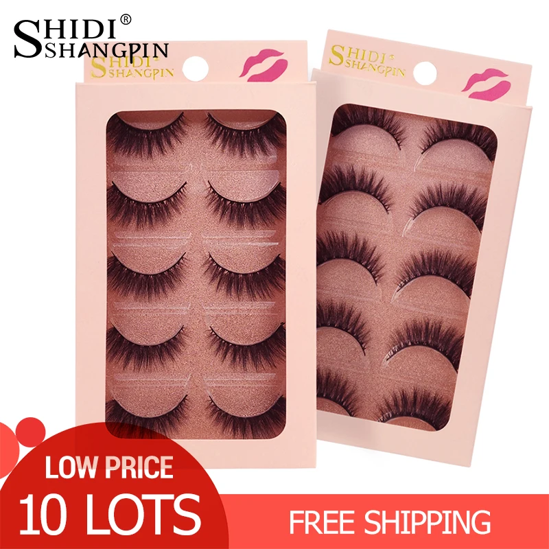 

50 Pairs Mink Eyelashes Wholesale False Eyelashes Natural Mink Lashes Makeup False Lashes Wholesale Eyelash Extensions Kit