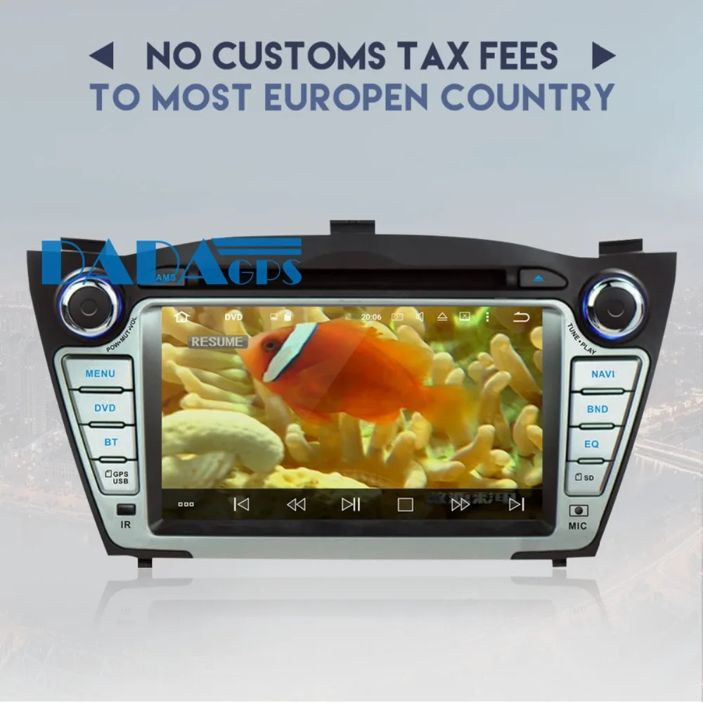 Excellent Android 8.0 7.1 Car Radio DVD Player GPS Navigation For Hyundai IX35 Tucson 2009-2015 Android Car Stereo Multimedia Audio Video 3