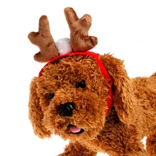 Собака щенок кошка для щенка плюшевое животное Shapeshift Рождественский костюм северного оленя щенок Рождество шляпа Декор