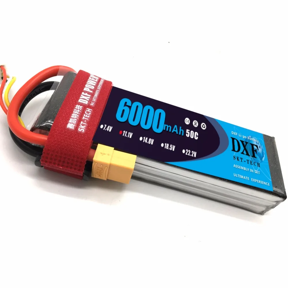 DXF Lipo Battery 3S 6000mAh 11.1V Battery Pack 50C Battery for TRAXXAS