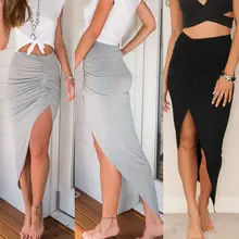 *#Best Price Skinny Slit Maxi Long Pencil Skirt New Arriving Wholesale Size 6-16 Skirts New Fashion Womens Ladies Ruched Side Split Slim *#Best Price Skinny Slit Maxi Long Pencil Skirt New Arriving Wholesale Size 6-16 Skirts New Fashion Womens Ladies Ruched Side Split Slim
