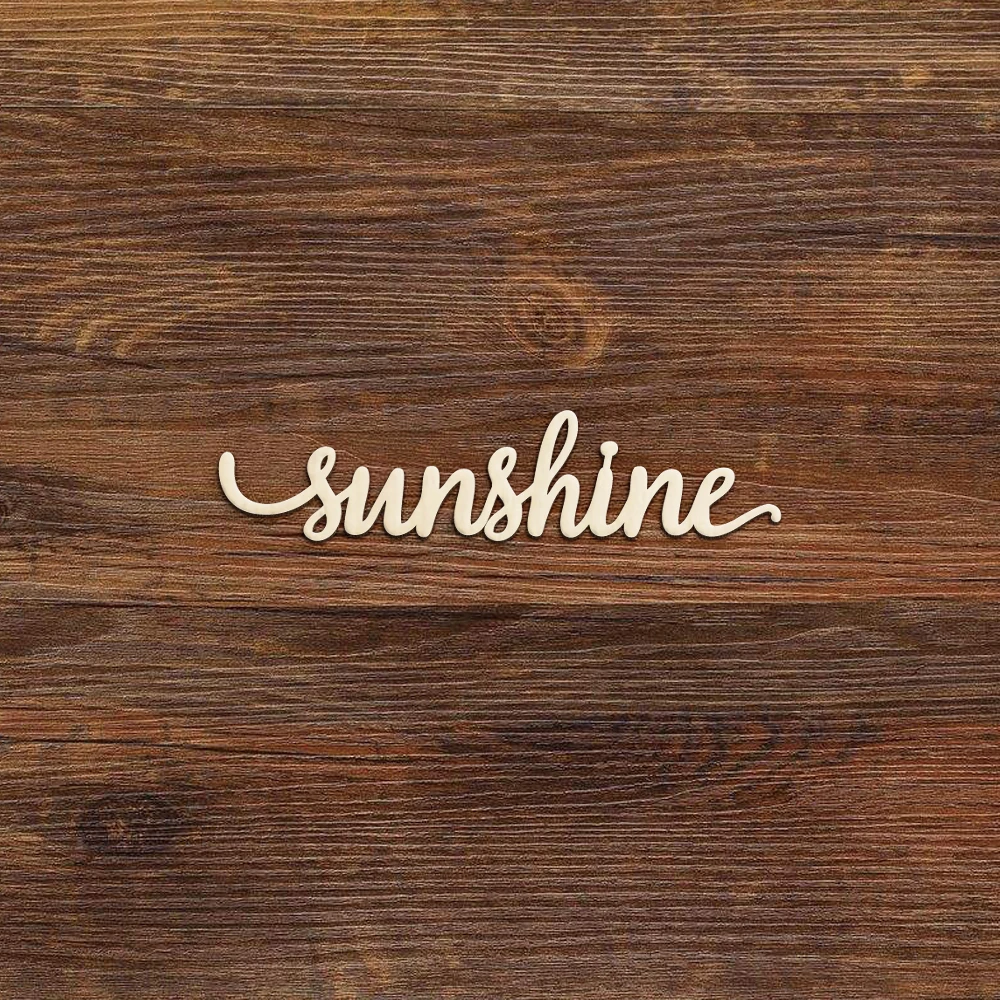 

Sunshine Script Word Wood Sign Wooden Sign Art Laser Cut Cursive Wood Inspirational New Baby Nursery Decoration