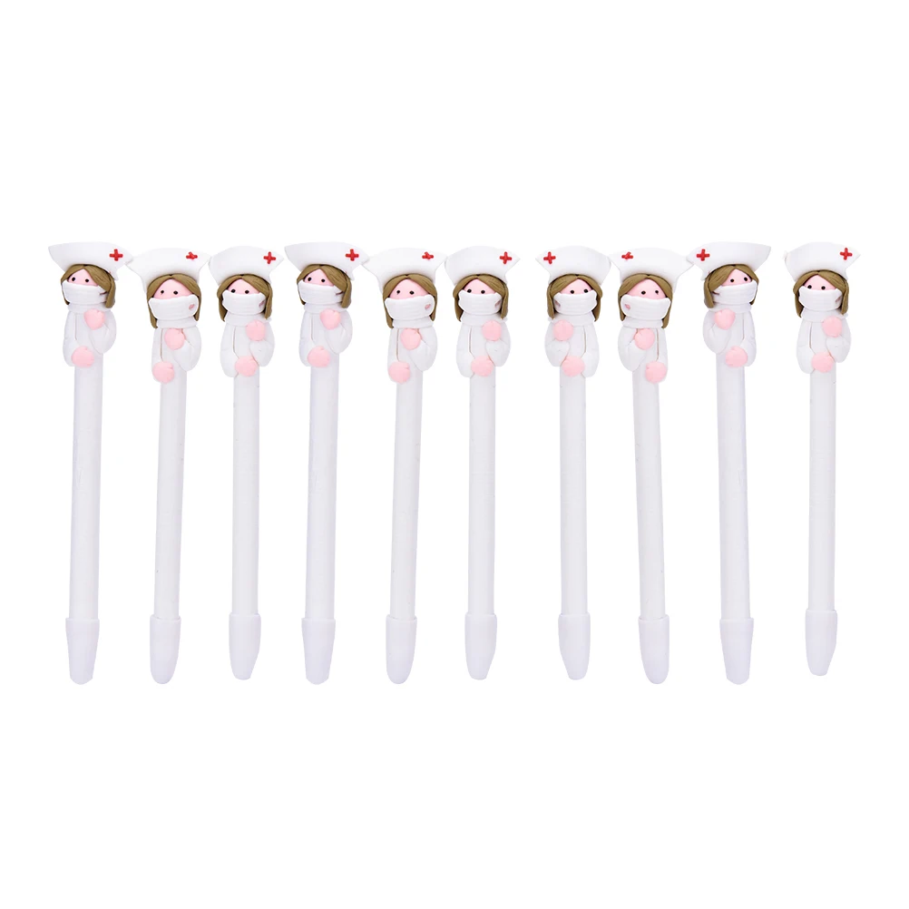 

High Quality 10pcs/lot Creation Ball Pen Cute Cartoon Doctor Nurse Fruits And Vegetables Ball Pen Gel Pen