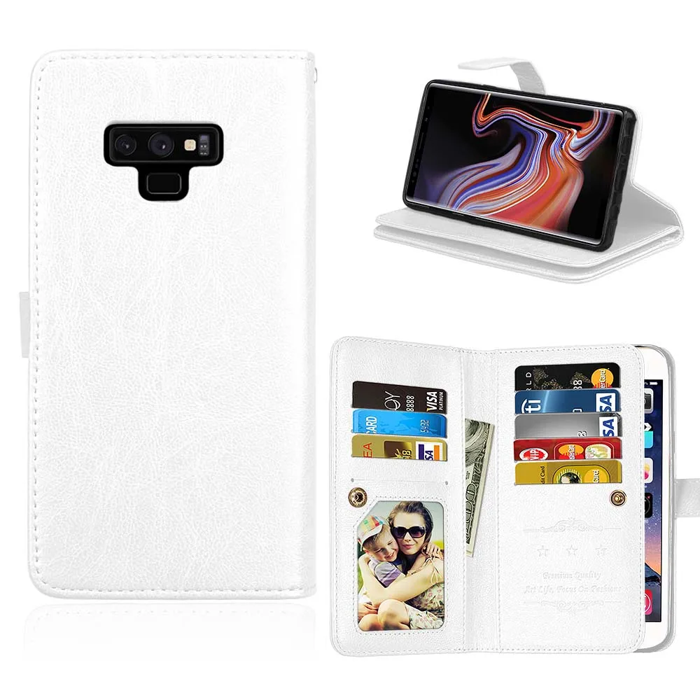 50 шт./лот Crazy horse 9 Карта + фоторамка Корпус Флип кожаный чехол для samsung galaxy Note 8 |