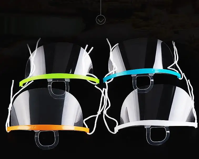 40 pieces lug type environmental protection dustproof fogproof droplet plastic transparent face mask dining room kitchen antibac