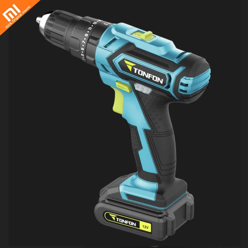 

Xiaomi Mijia High power and large torque portable mini Rechargeable lithium battery 12V impact drill Smart home Household