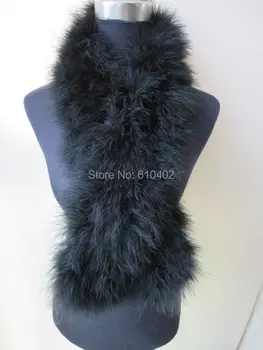 

Women's Winter Real Ostrich Fur Wrap /Scarf Fashion Black