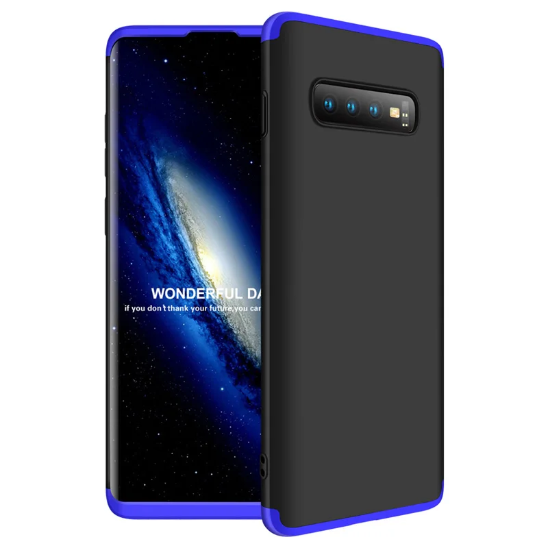 GKK чехол 3 в 1 для samsung Galaxy S10 Lite S10 Plus чехол с полным покрытием матовый чехол для телефона Fuda Capa - Цвет: Blue Black Blue