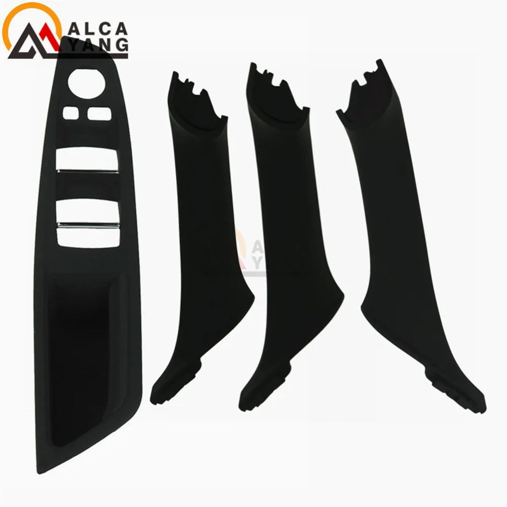 cheap For BMW 5 series F10 F11 Left Hand Drive LHD Gray Beige Black Car Interior Inner Door Handle Panel Pull Trim Cover