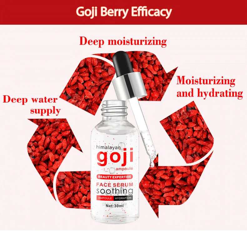 30ML GOJI Hyaluronic Acid Facial serum Moisturizer Anti aging Whitening Facial Serum Intensive Firming Anti Wrinkle Skin Care