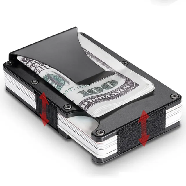 New High Quality Credit Card Holder Men Metal Wallet RFID Anti chief