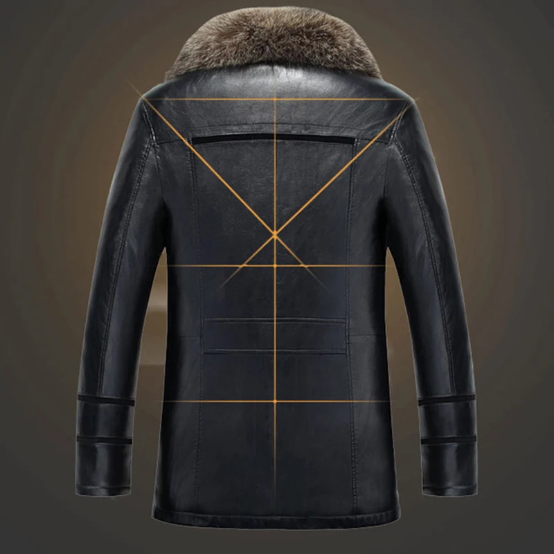 2018 Мужское пальто с натуральным мехом животных Jaqueta De Couro Chaqueta Cuero Hombre мужская