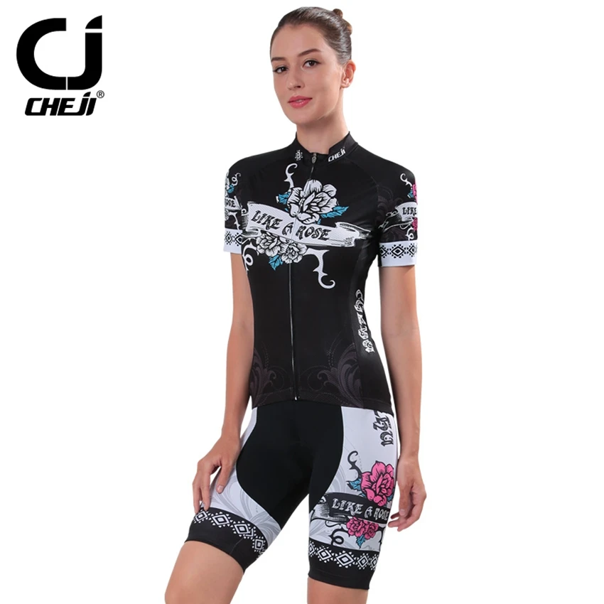 Prix pour CHEJI Femmes Cyclisme Jersey Définit Rose Sport En Plein Air Vélo Vélo Vêtements de Vélo À Manches Courtes Vêtements CC1535 Prix pour CHEJI Femmes Cyclisme Jersey Définit Rose Sport En Plein Air Vélo Vélo Vêtements de Vélo À Manches Courtes Vêtements CC1535