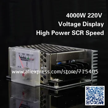 

4000W 220V Voltage display Adjustable Dimmer 0-220V AC Voltage Regulator for Lamps speed voltage temperature
