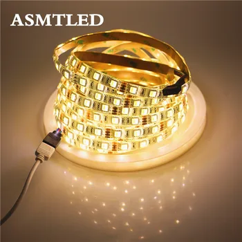 

ASMTLED SMD5050 Double Color CW/WW LED Strip light 12V Dual White Color Temperature LED Tape With 24Key CCT Remote Controller