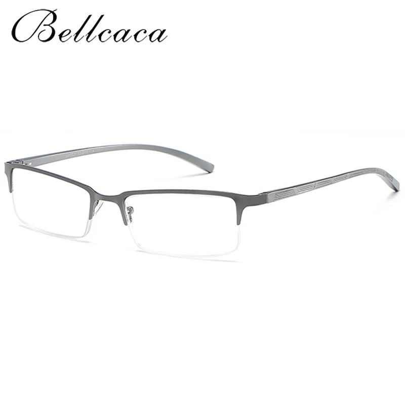 Bellcaca очки для чтения, мужские диоптрийные очки для дальнозоркости, мужские очки по рецепту+ 1,0+ 1,5+ 2,0+ 2,5+ 3,0+ 3,5+ 4,0 BC253 - Цвет оправы: BC253 C2 gun-gray