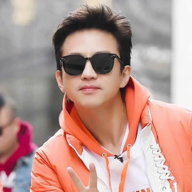 

New sunglasses - Korean version of GM women's sunglasses - metal rice spike sunglasses retro round men's glasses 1940