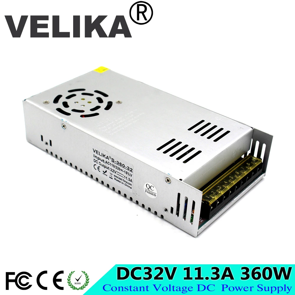 Одиночный выходной источник питания DC 32V 11.3A 360W Swich силовые Трансформаторы 220V 110V AC