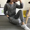 ¡Oferta! Chándal de otoño invierno de manga larga con bordado de algodón, sudaderas 2022 para mujer, conjunto de 2 piezas, Tops + Pantalones, traje deportivo para mujer ► Foto 1/6