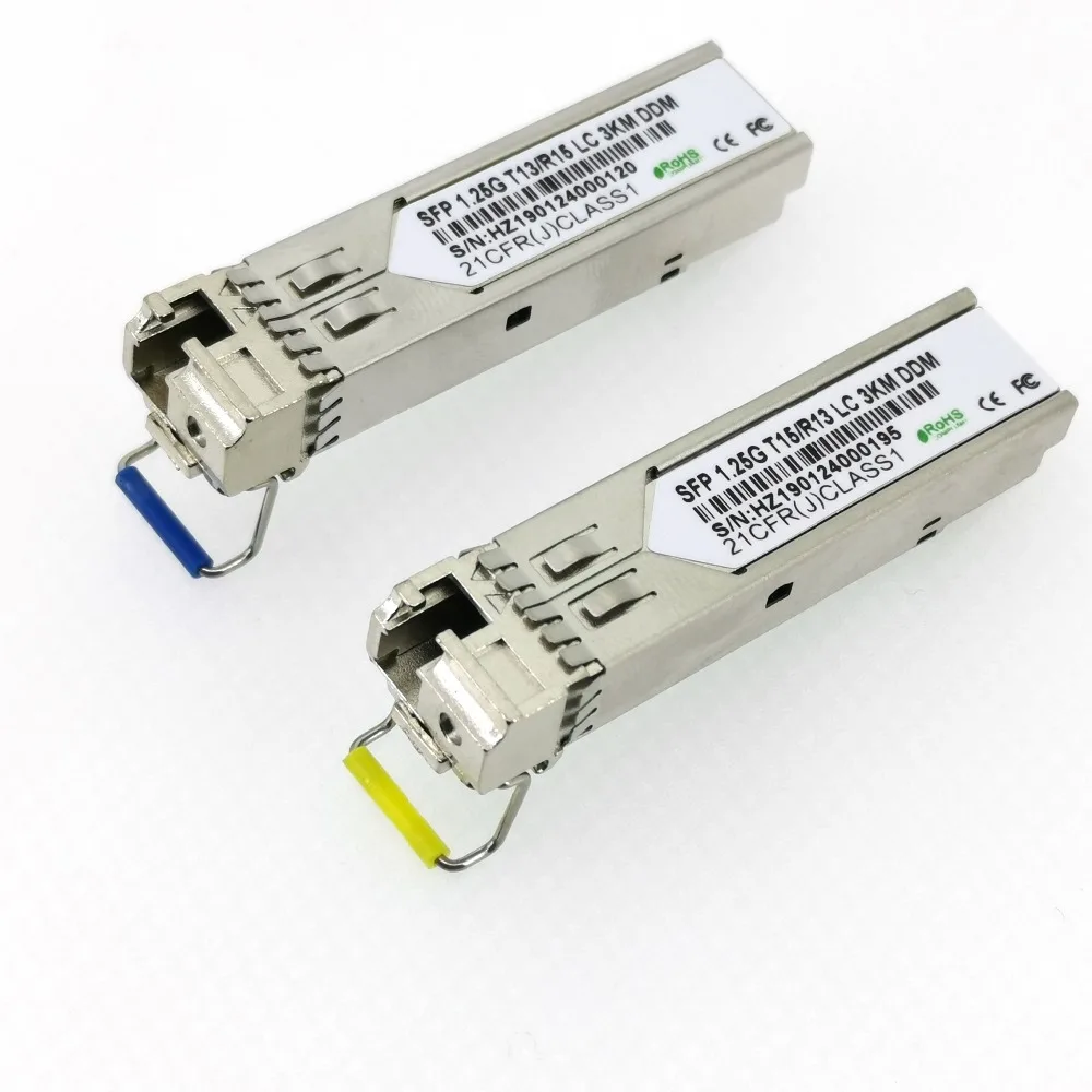 GIBC SFP LC 1,25 ГБ/сек. 3 км LC волоконный sfp горячий Подключаемый модуль BiDi 1310 нм/1550 нм 3 км WDM SFP модуль LC коммутатор совместим