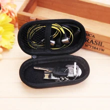 Oval Style EVA Headphone Carry Bag Hard for Power Beats PB In-Ear Earphone Pouches Storage Cases Black Box (100*60*40mm) New
