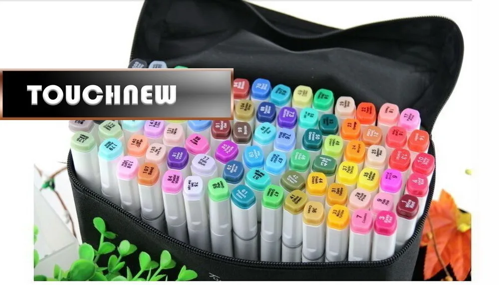 

sale TOUCHNEW 60 80 pics/lot brand art pen oily alcohol Double Headed Professional Design painting Artist Sketch marker set