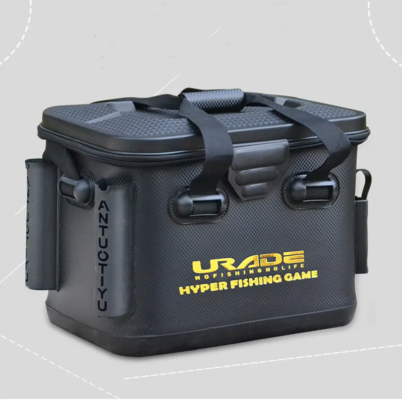 

Durable Thickened EVA Fishing Box large Waterproof Tackle Storage with Rod Holder Large Capacity Organizer Carrying Bag