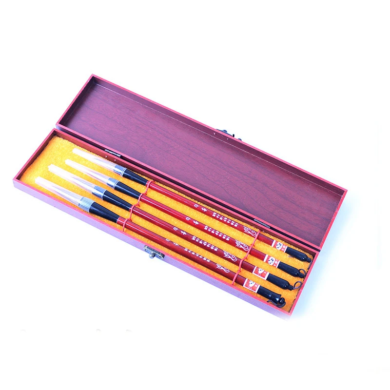 Stone Badger Hair Calligraphy Brush 5pcs Regular Script Writing Landscape Ink Pa