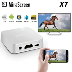 MiraScreen X7 Беспроводной ссылку Коробка для iOS телефона Android аудио-видео Miracast WiFi Дисплей DLNA приемник зеркалирование HD AV для автомобиля