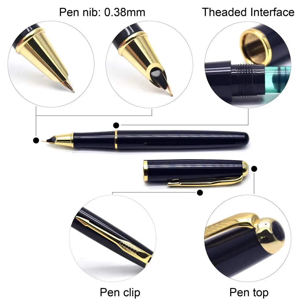 CCCAGYA D006 чернильная ручка 0,38 мм двухцветная металлическая подарочная роскошная ручка. Узнать офис школы Канцтовары отель бизнес пищущая перьевая ручка