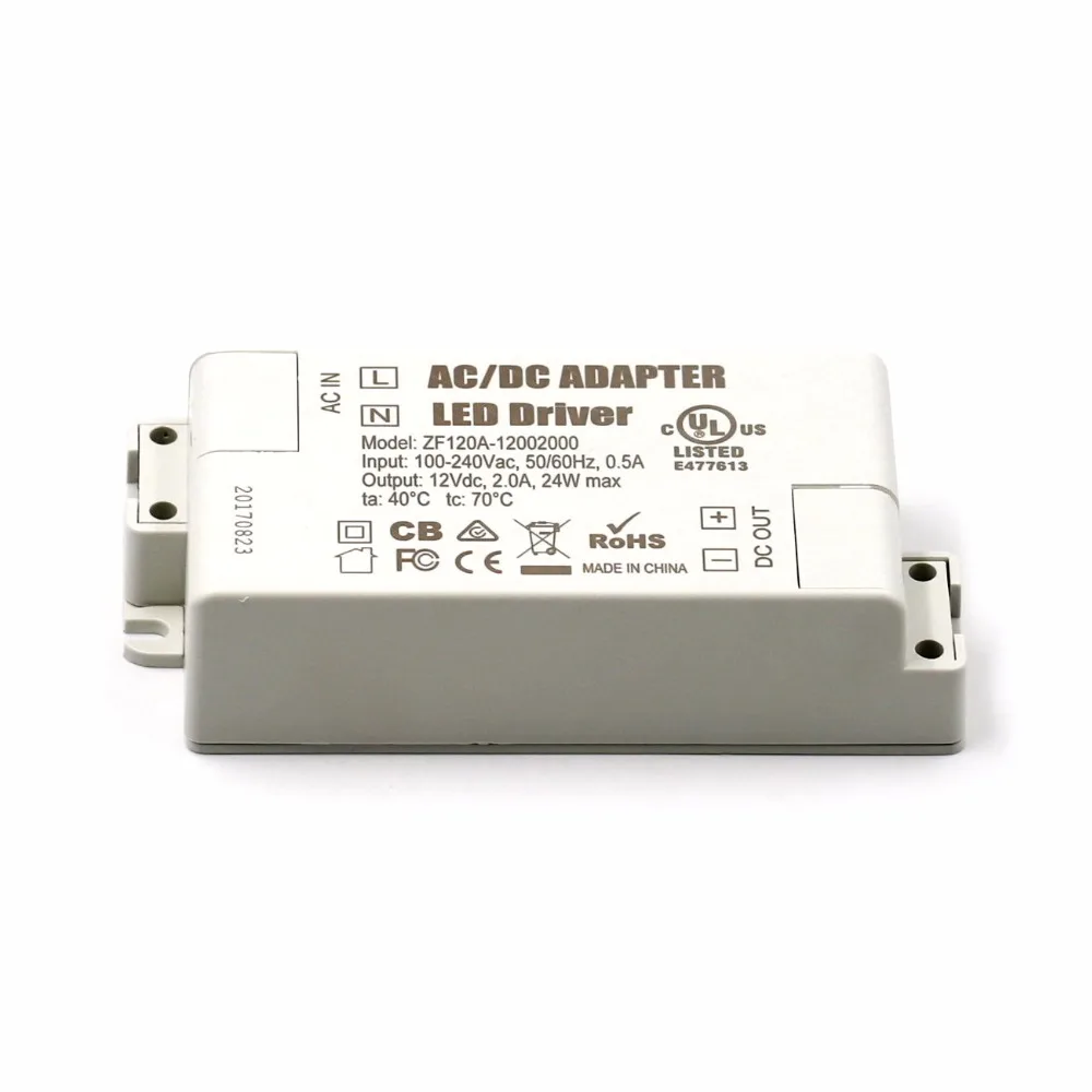 200 шт./лот DC12V 2A 24 Вт 3528/5050 светодиодные ленты источник питания драйвера |