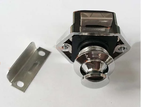 

1 Piece Mini Chrome Push Catch Push Latch RV Caravan Motorhome boat yacht Push Knob Lock CP275-LS