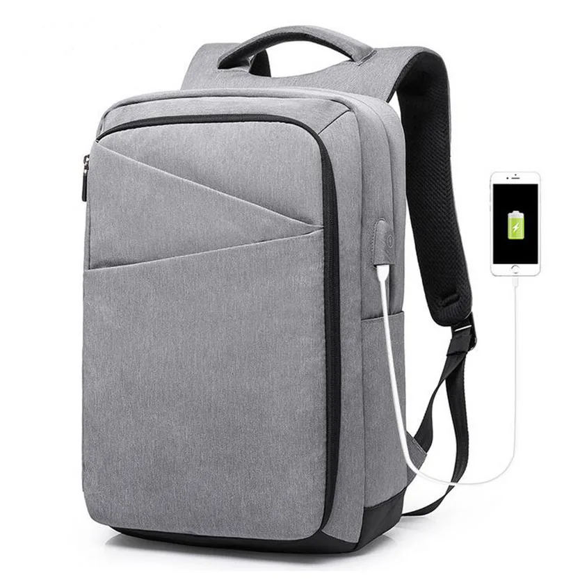 OZUKO 2019 Fashion Casual Men Backpack Waterproof USB Charging Travel Designer 17.3 Laptop ...
