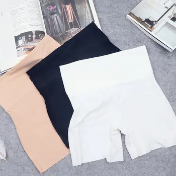 

Summer Women Short Pants Soft Cotton Seamless Safety Short Pants Sexy Ice Silk Breathable High waist Pants