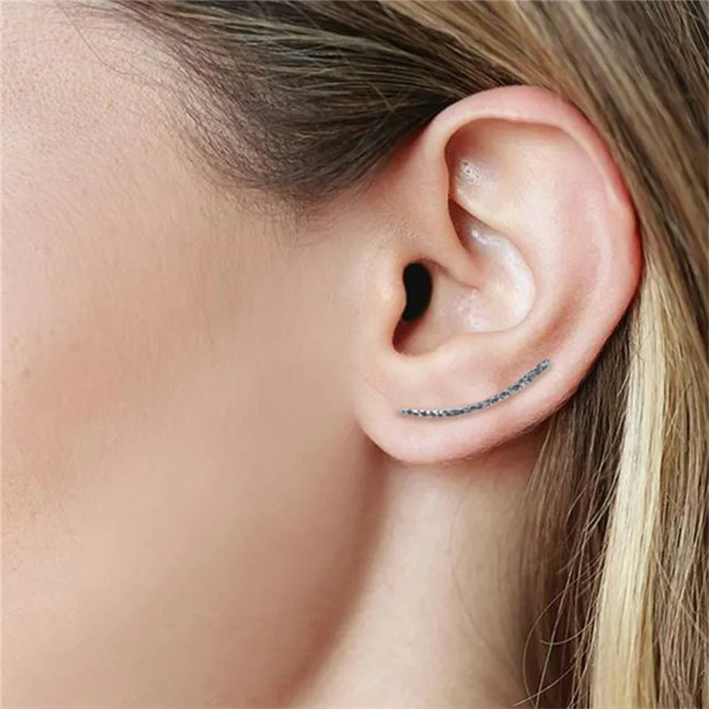 

925 Silver Clip Earrings For Women Office Fine Jewelry Simple Design Clip on Pierced Earring Elegant Bijoux Femme