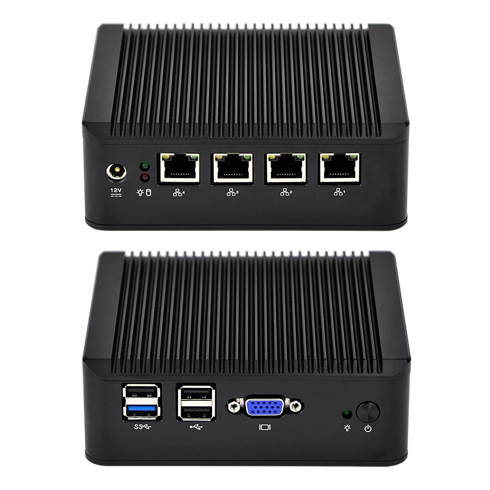 Bay trail j1900 процессор и 4 wIntel Gigabit LAN порт брандмауэр, pfsense, linux Безвентиляторный мини-ПК, Q190G4U