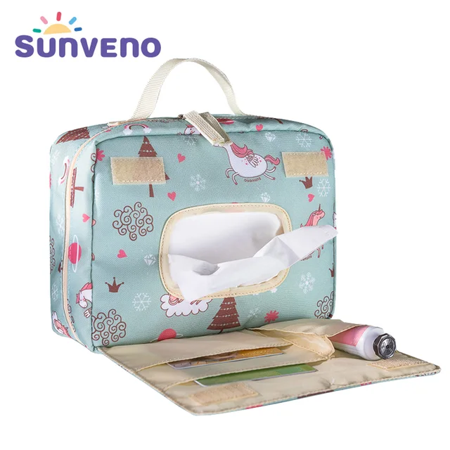 Sunveno Fashion Wet Bag Waterproof Diaper Washable Cloth Baby Reusable Bags 17x21cm Organizer For Mom