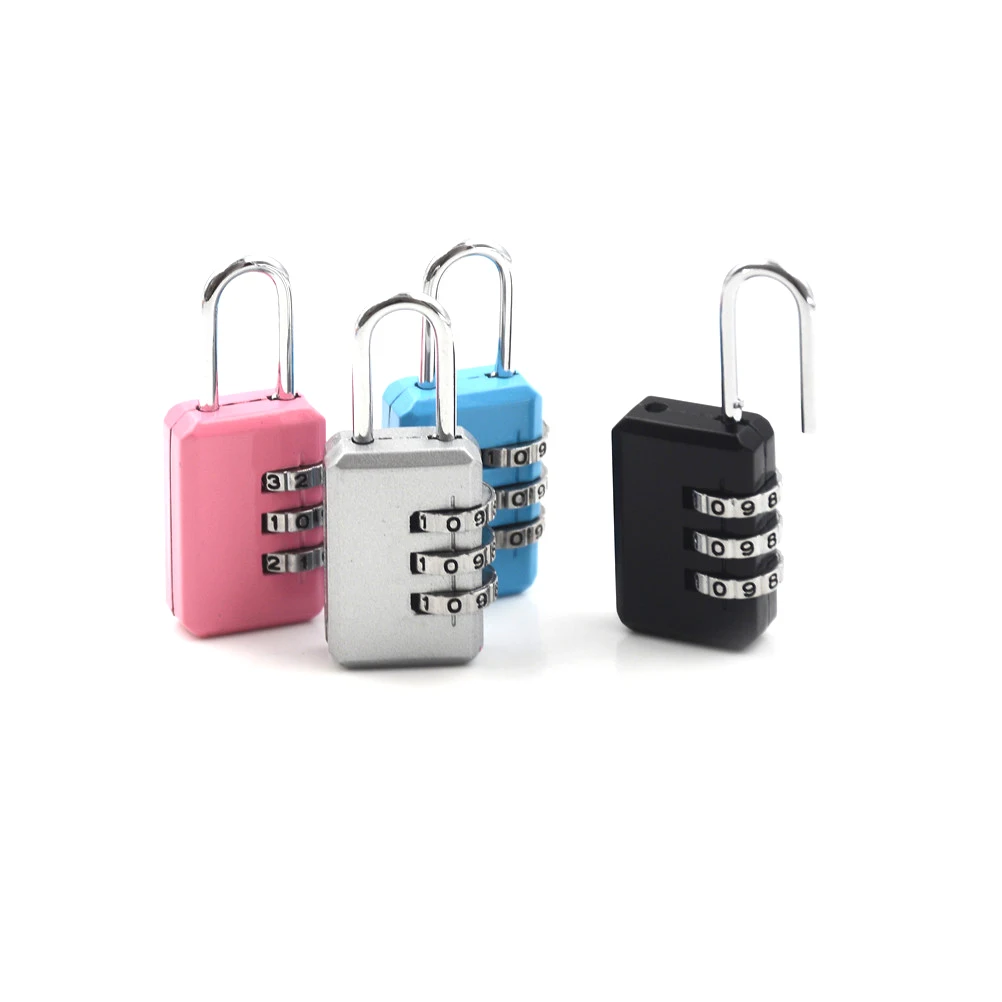 2018 hot sale Zinc Alloy Security 3 Combination Travel Suitcase Luggage Code Lock Padlock
