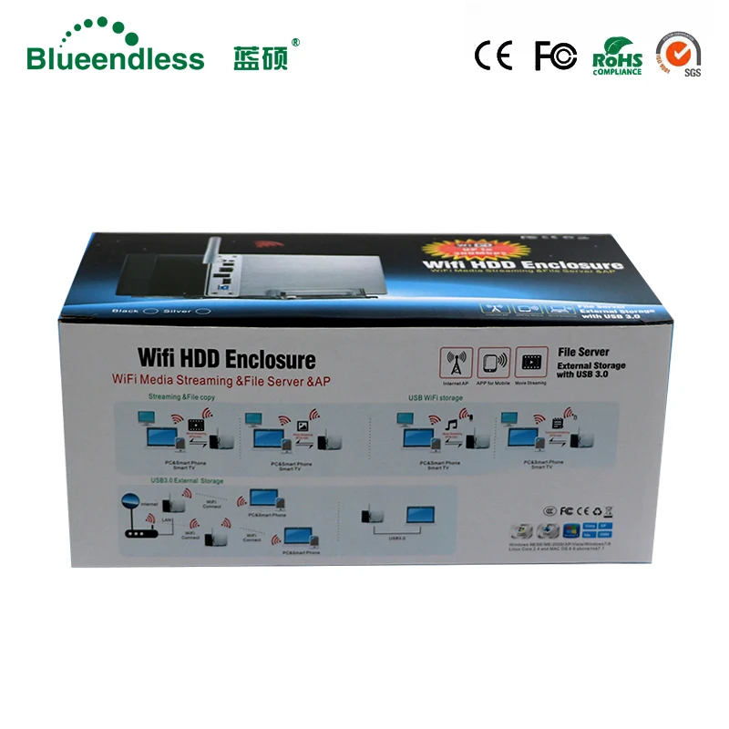 Blueendless Sata к USB 3,0 hd externo Caddy Nas Wifi повторитель Amplificador Wifi Внешний жесткий диск беспроводной повторитель корпус