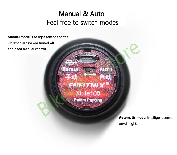 Sale ENFITNIX Bicycle taillights Intelligent sensor Brake lights usb xlite100 Road bike MTB Rear taillights Number plate bracket 14