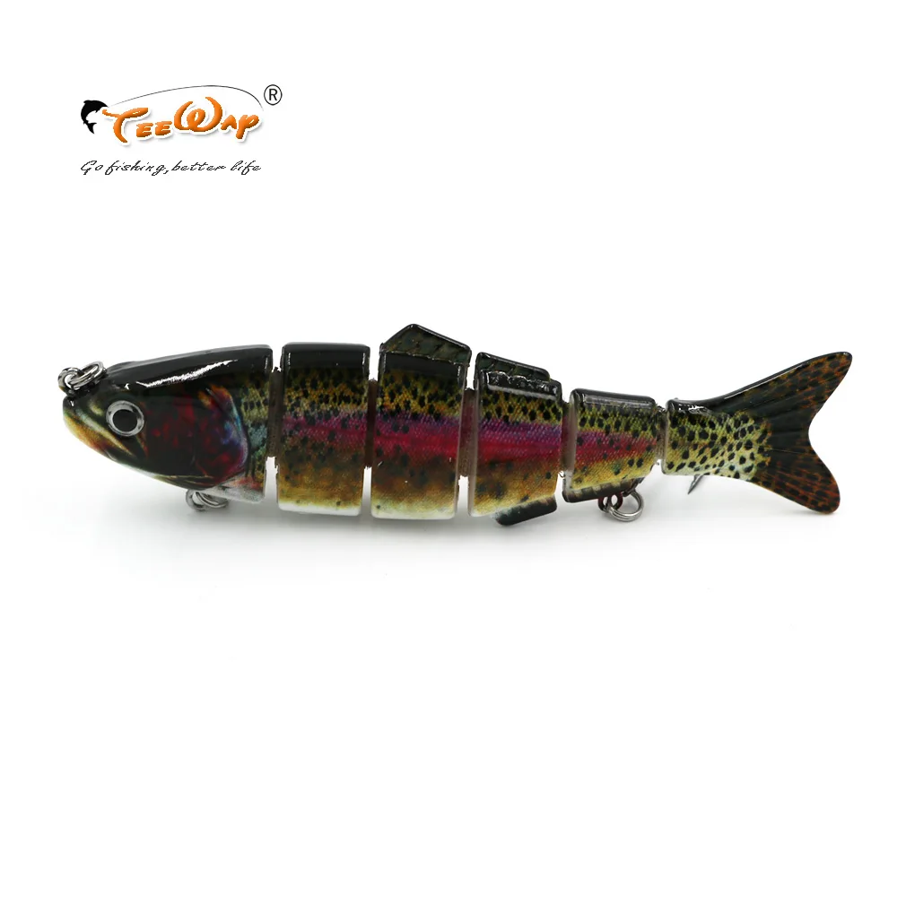 12.5 سنتيمتر 25 جرام 6-segement إيسكا الاصطناعي بايك إغراء موسكي الصيد السحر Swimbait Crankbait الطعم الثابت ملحقات صيد سمك