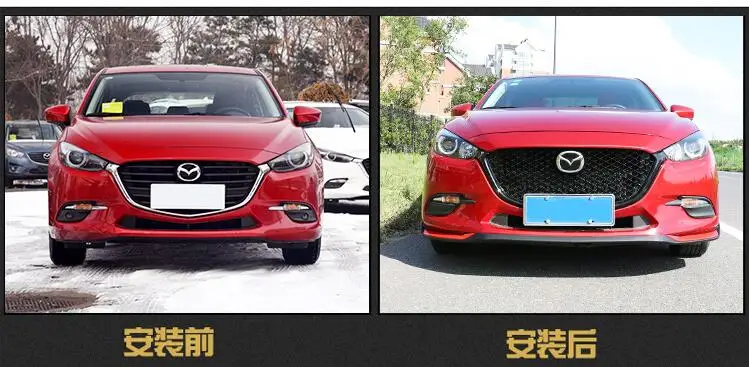 Для Mazda 3 Axela- гоночные решетки сотовая решетка Передняя гоночная решетка черный передний бампер модифицированная для Axela