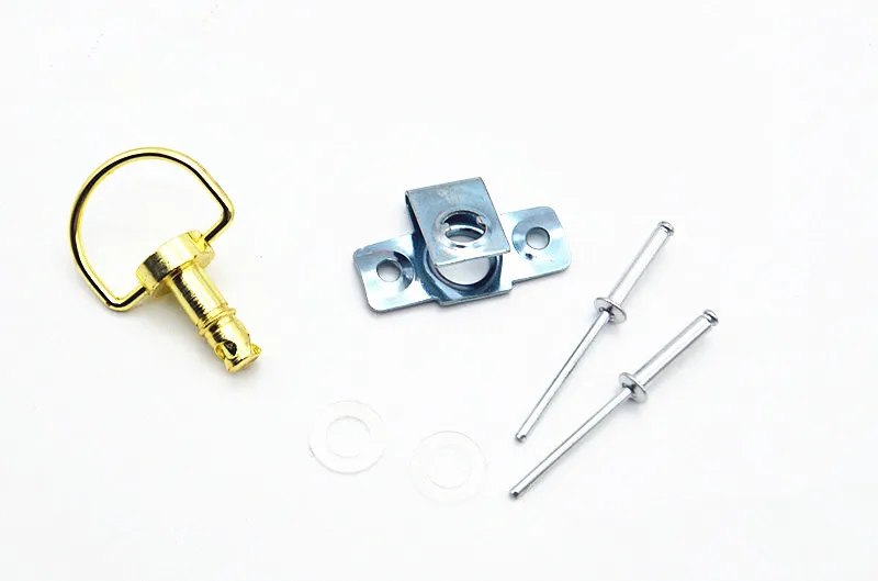 MOTO4U Motorcycle Quick Release Race Fasteners 1//4 Turn 17mm D-Ring Length in gold 10 Pack