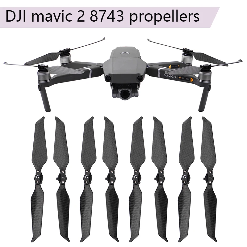 8 шт. 8743 пропеллеры из углеродного волокна реквизиты для DJI Mavic 2 Pro Zoom прочные с