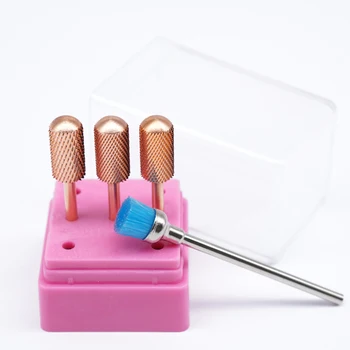 

Rose gold electric nail drill bits stainless steel milling cutter manicure pedicure electric manicure machine tools nail bits