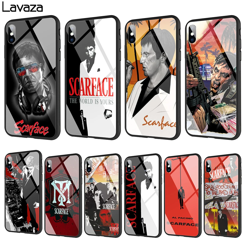 Чехол Lavaza scarface из закаленного стекла ТПУ для iPhone XS Max XR X 8 7 6 6S Plus 5 5S SE | Мобильные