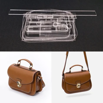 

1set DIY Acrylic Leather Template Home Handwork Leathercraft Sewing Pattern Tools Accessory Shoulder Bag 250x180x100mm