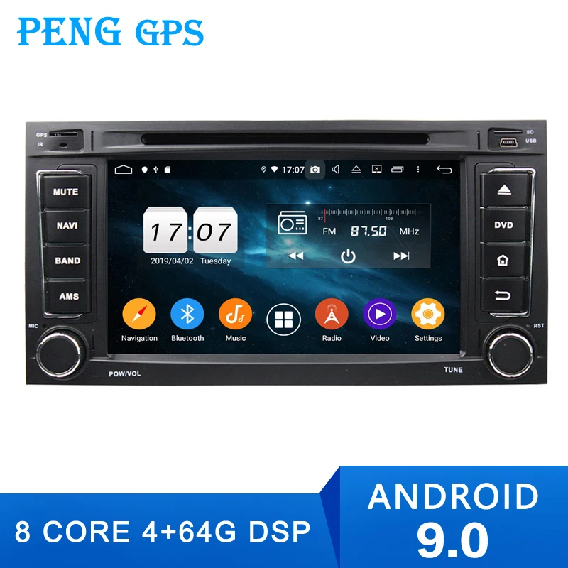 

64G Android 9 Car DVD GPS Navigation Multimedia Player Car Stereo for VW Volkswagen TOUAREG 2003-2010 T5 2009-2010 MULTIVA DSP
