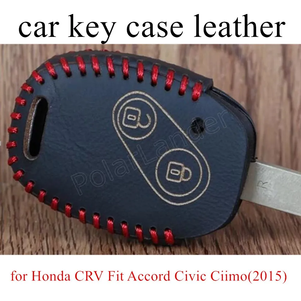 Only Red new arrival fit for Honda CRV Fit Accord Civic Ciimo(2015) Genuine quality leather car key case cover Hand sewing DIY | Автомобили